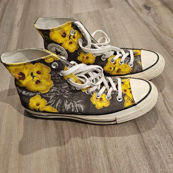 Yellow Converse Chuck 70 Paradise Floral High Top Converse Women's